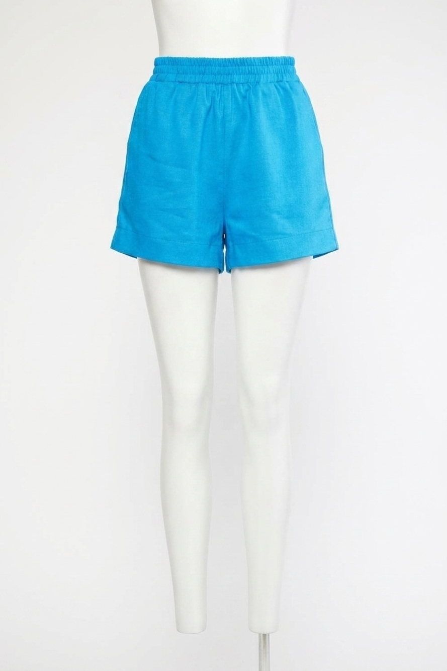 NEW ENTRO high waisted shorts in turquoise